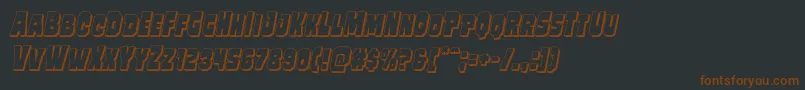 Mindlessbrute3Dital-fontti – ruskeat fontit mustalla taustalla