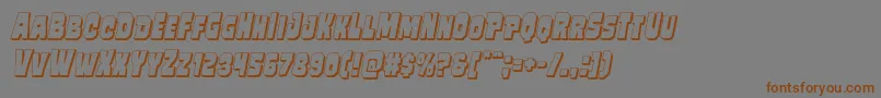 Mindlessbrute3Dital Font – Brown Fonts on Gray Background