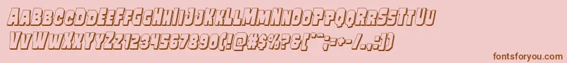 Mindlessbrute3Dital Font – Brown Fonts on Pink Background