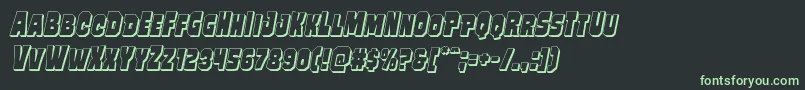 Police Mindlessbrute3Dital – polices vertes sur fond noir