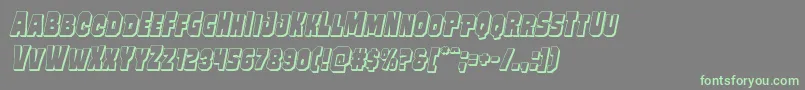 Mindlessbrute3Dital Font – Green Fonts on Gray Background
