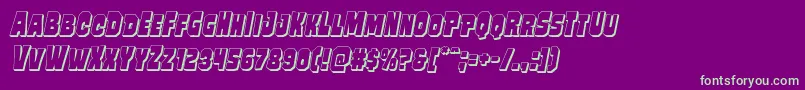 Mindlessbrute3Dital Font – Green Fonts on Purple Background