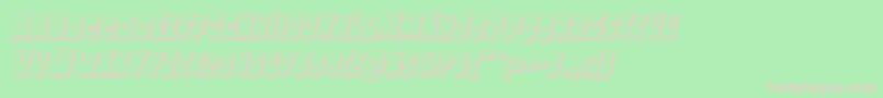 Czcionka Mindlessbrute3Dital – różowe czcionki na zielonym tle