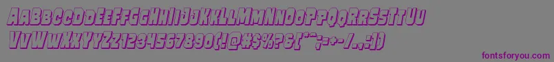 Mindlessbrute3Dital Font – Purple Fonts on Gray Background