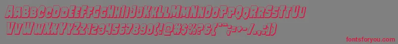 Mindlessbrute3Dital Font – Red Fonts on Gray Background