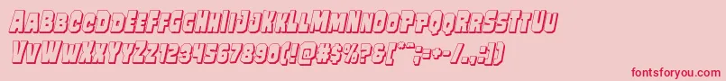 Mindlessbrute3Dital Font – Red Fonts on Pink Background