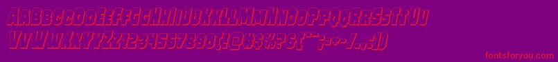 フォントMindlessbrute3Dital – 紫の背景に赤い文字