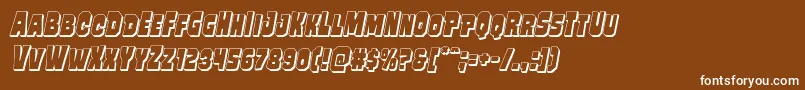 フォントMindlessbrute3Dital – 茶色の背景に白い文字