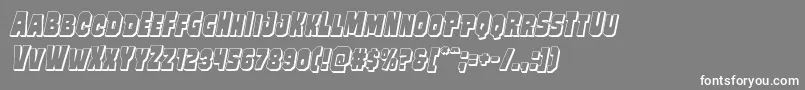 フォントMindlessbrute3Dital – 灰色の背景に白い文字