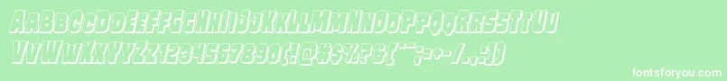 フォントMindlessbrute3Dital – 緑の背景に白い文字