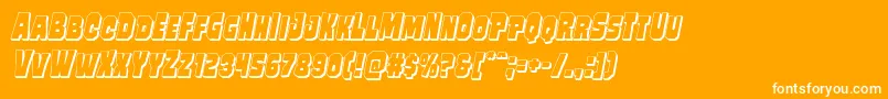 Mindlessbrute3Dital Font – White Fonts on Orange Background