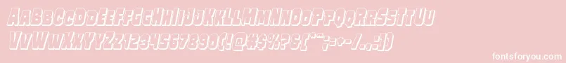 Mindlessbrute3Dital Font – White Fonts on Pink Background