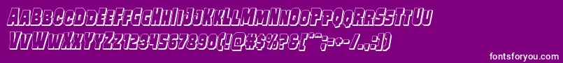フォントMindlessbrute3Dital – 紫の背景に白い文字