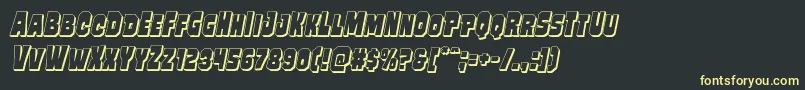 Шрифт Mindlessbrute3Dital – жёлтые шрифты на чёрном фоне