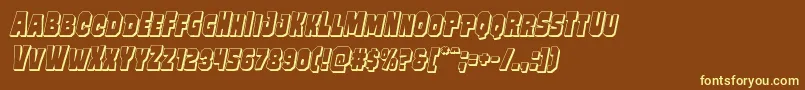 fuente Mindlessbrute3Dital – Fuentes Amarillas Sobre Fondo Marrón