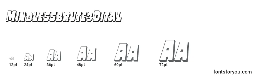 Mindlessbrute3Dital Font Sizes