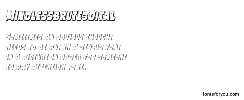 Review of the Mindlessbrute3Dital Font