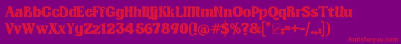 Kingthings Organica Font – Red Fonts on Purple Background