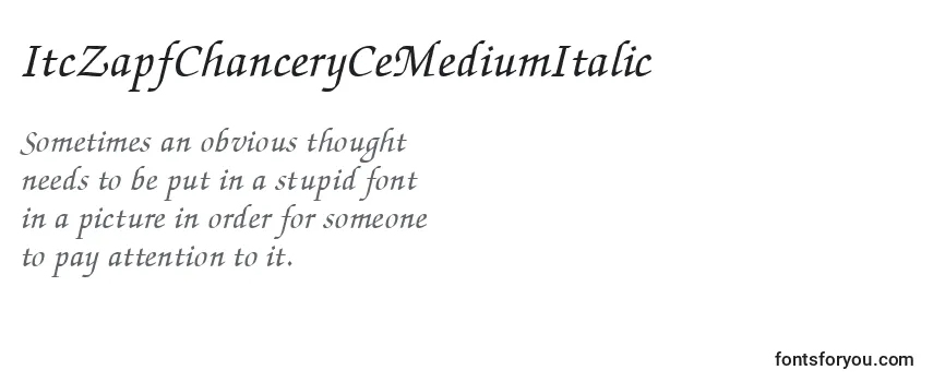 ItcZapfChanceryCeMediumItalic Font