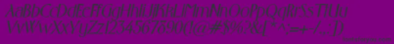 フォントGabrielBolditalic – 紫の背景に黒い文字