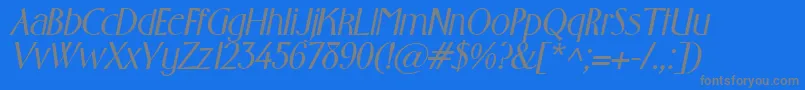 GabrielBolditalic-Schriftart – Graue Schriften auf blauem Hintergrund