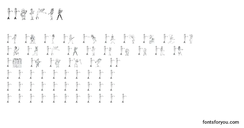 Czcionka 26woman – alfabet, cyfry, specjalne znaki