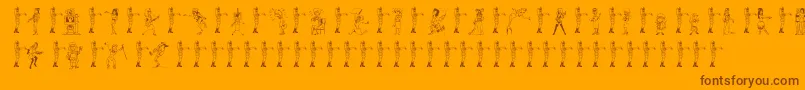 26woman Font – Brown Fonts on Orange Background