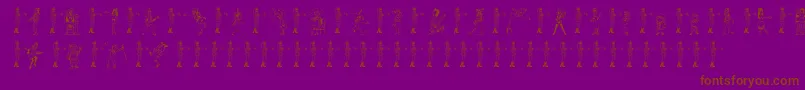 Czcionka 26woman – brązowe czcionki na fioletowym tle