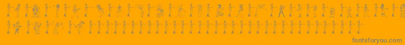 26woman Font – Gray Fonts on Orange Background