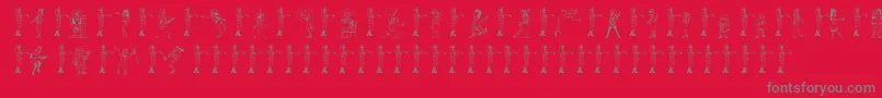 26woman Font – Gray Fonts on Red Background
