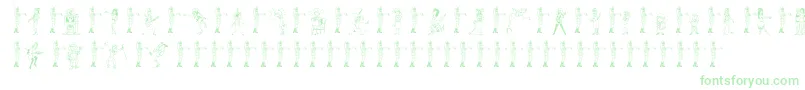 26woman Font – Green Fonts on White Background
