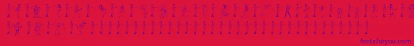 26woman Font – Purple Fonts on Red Background