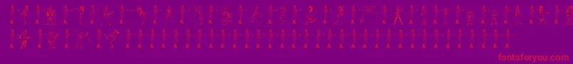 More about 26woman Font 26woman Font – Red Fonts on Purple Background