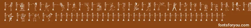 26woman Font – White Fonts on Brown Background