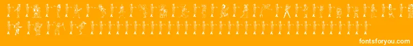 26woman Font – White Fonts on Orange Background