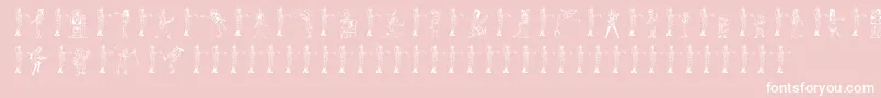 26woman Font – White Fonts on Pink Background