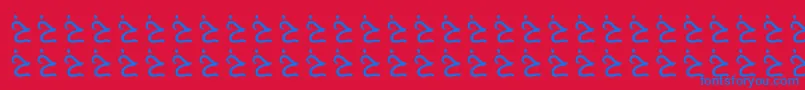AlmusamFree Font – Blue Fonts on Red Background