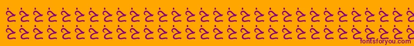 AlmusamFree Font – Purple Fonts on Orange Background