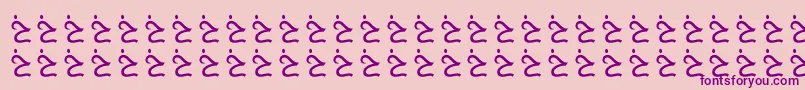 AlmusamFree-Schriftart – Violette Schriften auf rosa Hintergrund