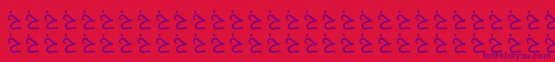 AlmusamFree-Schriftart – Violette Schriften auf rotem Hintergrund