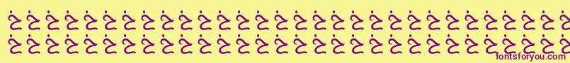 AlmusamFree Font – Purple Fonts on Yellow Background
