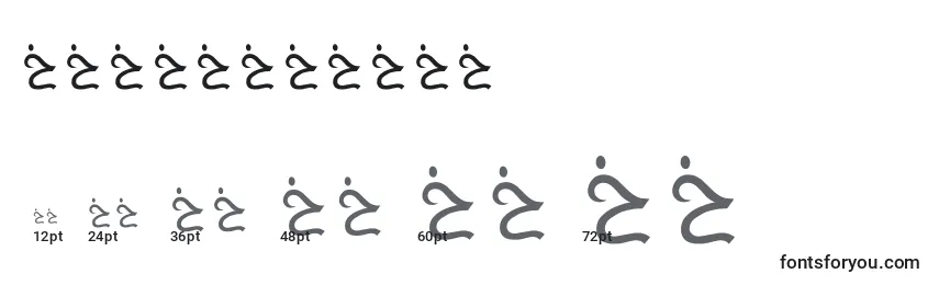 Размеры шрифта AlmusamFree