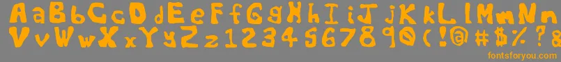 Worldsworstfont Font – Orange Fonts on Gray Background