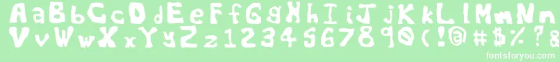 Worldsworstfont Font – White Fonts on Green Background