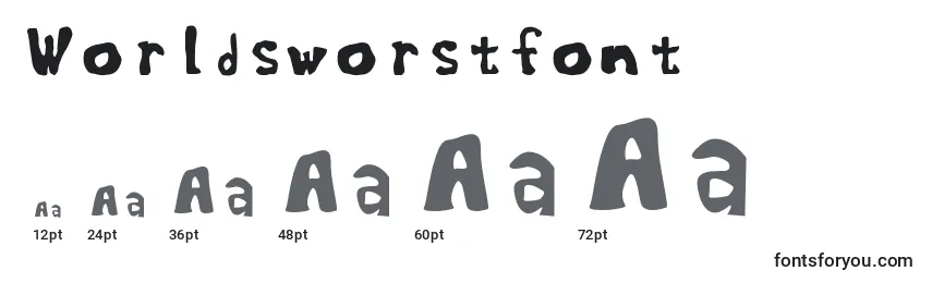 Worldsworstfont Font Sizes