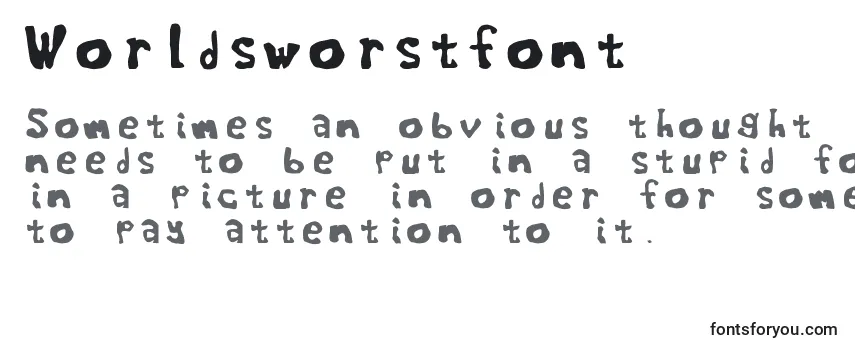 Шрифт Worldsworstfont