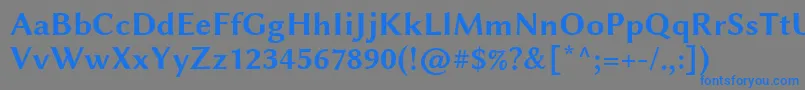 LinbiolinumRbフォントについての詳細 フォントLinbiolinumRb – 灰色の背景に青い文字