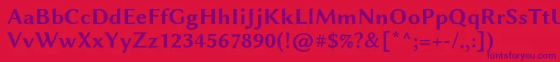 LinbiolinumRb Font – Purple Fonts on Red Background