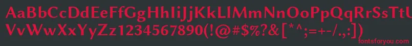 LinbiolinumRb Font – Red Fonts on Black Background