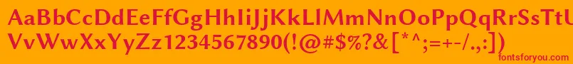 LinbiolinumRb Font – Red Fonts on Orange Background